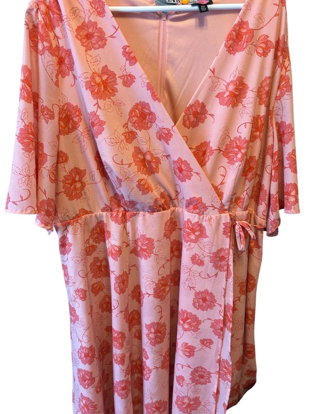 torrid Pink and Coral Floral Wrap Dress